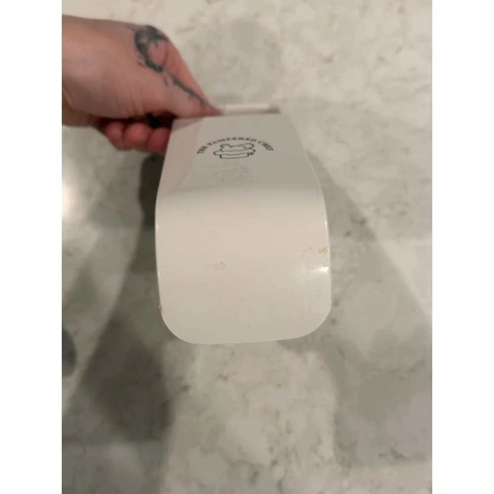 The Pampered Chef Adjustable Measuring Cup 1 Cup 250ml White‎ Plastic Sliding